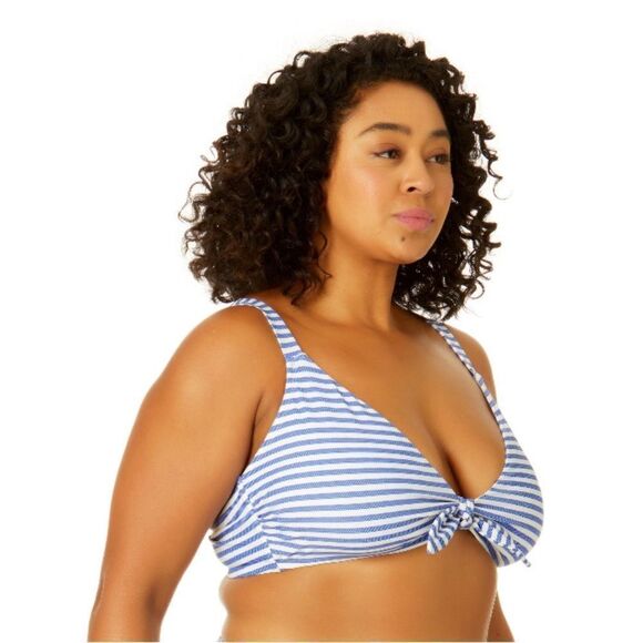 Womens Tie Front Top,Cutout Bottoms 2-Piece Bikini Swimsuit Bathing Suit Size 3X - Picture 7 of 10